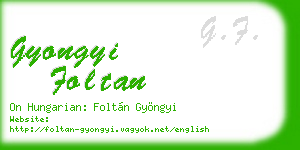 gyongyi foltan business card